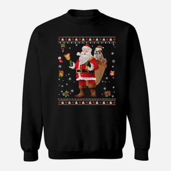 Santa Bulldog Dog Present Merry Chrismas Sweatshirt - Monsterry UK