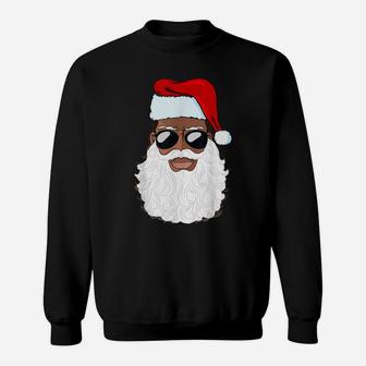 Santa Claus Black Xmas Santa Afro African American Proud Sweatshirt | Crazezy