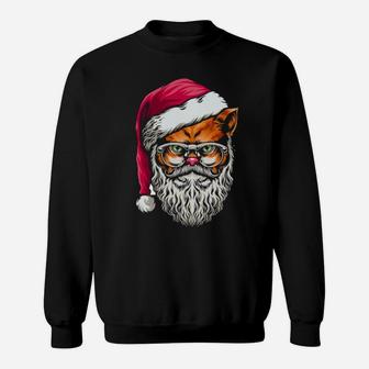 Santa Claus Cat Sweatshirt - Monsterry