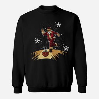 Santa Claus Plays Bowling - Xmas Gift For Your Bowling Team Sweatshirt | Crazezy