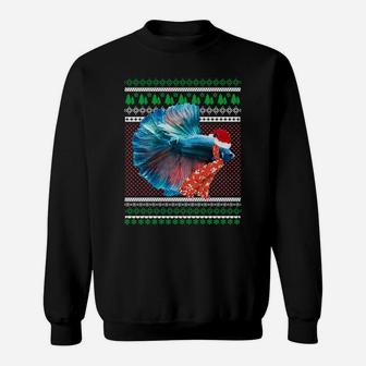 Santa Got Betta Fish Christmas Graphic Jersey Sweatshirt Sweatshirt | Crazezy DE