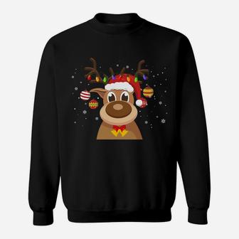 Santa Reindeer Dasher Xmas Group Costume Sweatshirt Sweatshirt | Crazezy
