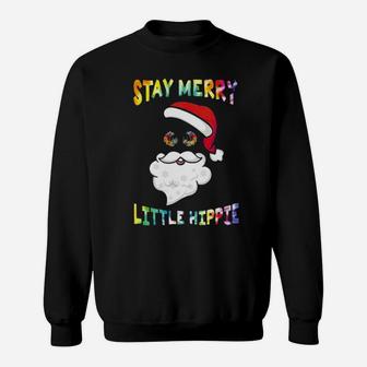 Santa Stay Merry Little Hippie Sweatshirt - Monsterry DE