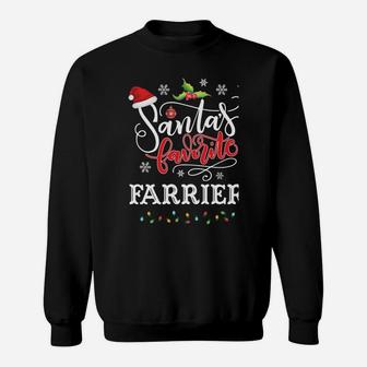 Santa's Favorite Farrier Funny Christmas Xmas Gift Sweatshirt Sweatshirt | Crazezy