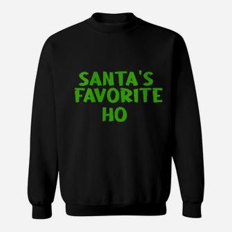Santa's Favorite Ho Couples Pajama Sweatshirt - Monsterry