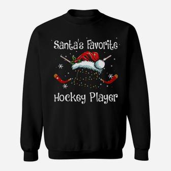 Santas Favorite Hockey Player Sweatshirt - Monsterry UK