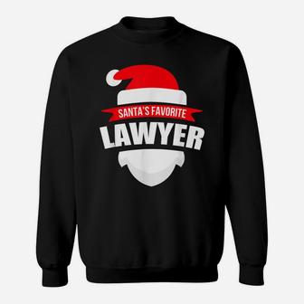 Santa's Favorite Lawyer Funny Christmas Shirt Sweatshirt | Crazezy