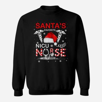 Santa's Favorite Nicu Nurse Funny Christmas Nurse Gift Sweatshirt | Crazezy