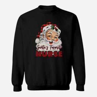 Santa's Favorite Nurse Sweatshirt - Monsterry