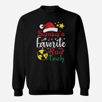Santa's Favorite Rad Tech, Radiology Tech Christmas Gift Sweatshirt | Crazezy
