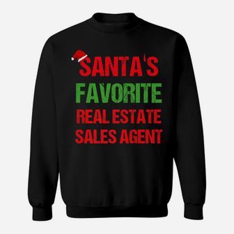 Santas Favorite Real Estate Sales Agent Christmas Shirt Sweatshirt | Crazezy DE