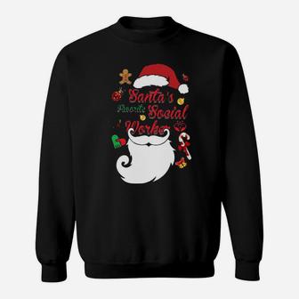 Santa's Favorite Social Worker Sweatshirt - Monsterry UK