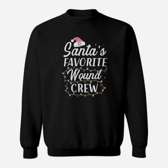 Santas Favorite Wound Crew Christmas Sweatshirt - Monsterry