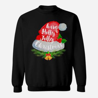 Santa's Hat Gingle Bells Merry Christmas Xmas Holidays Gift Sweatshirt | Crazezy