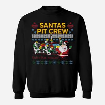Santas Pit Crew Sweatshirt - Monsterry