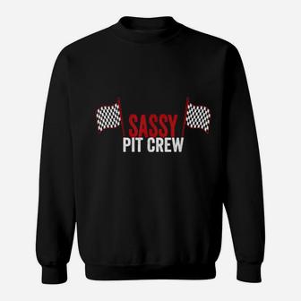 Sassy Pit Crew Vintage For Racing Party Costume Sweatshirt - Monsterry