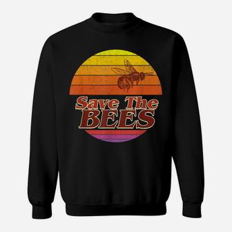 Save The Bees T-Shirt Flower Men Women Vintage Retro Fashion Sweatshirt | Crazezy