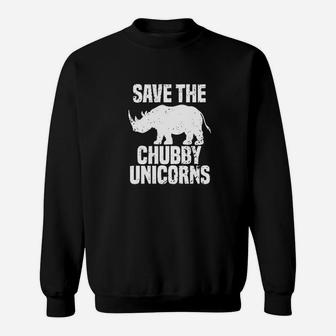 Save The Chubby Unicorn Funny Quote Tees Hipster Sweatshirt - Thegiftio UK