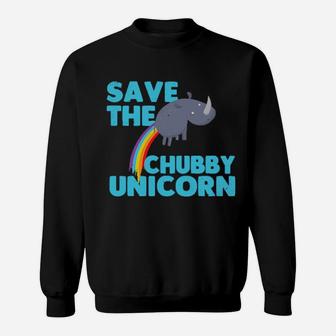 Save The Chubby Unicorns Rhino Unicorn Lgbt Sweatshirt - Monsterry