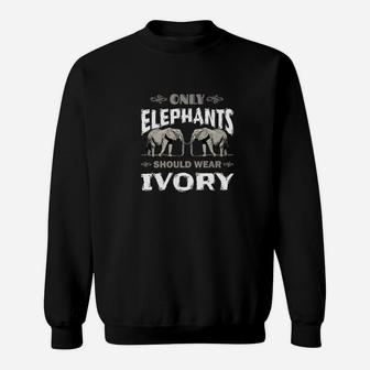 Save The Elephants Ivory I Love Elephants Womens Gift Sweatshirt - Thegiftio UK