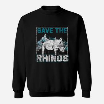 Save The Rhinos Animal Sweatshirt | Crazezy