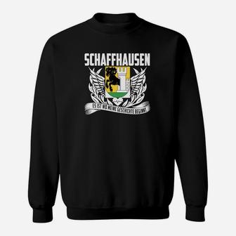 Schaffhausen Wappen Adler Motiv Herren Sweatshirt, Souvenir Design - Seseable