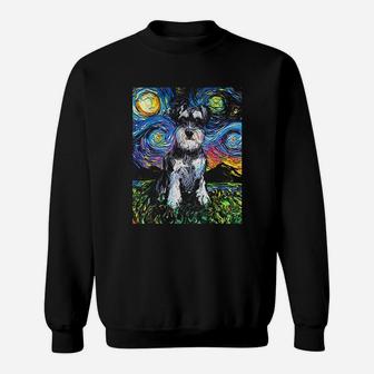 Schnauzer Dog Art Sweatshirt | Crazezy