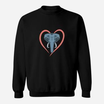 Schützt Die Elefanten In Africa Herz Liebe Sweatshirt - Seseable