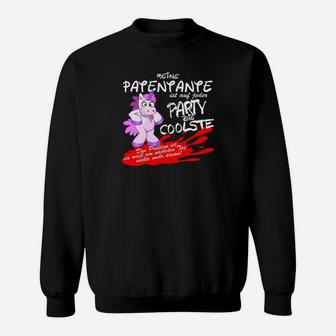 Schwarzes Party Sweatshirt mit Lustigem Drachen-Motiv - Seseable
