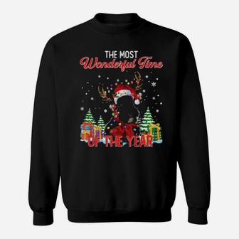 Scottish Terrier Santa The Most Wonderful Time Of The Year Sweatshirt - Monsterry CA