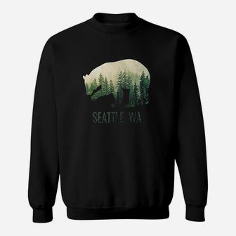 Seattle Bear State Of Washington Pacific Nw Wildlife Sweatshirt | Crazezy DE