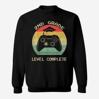 Second 2Nd Grade Graduation Level Complete Video Gamer Gift Sweatshirt | Crazezy