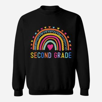 Second Grade Rainbow Girls Boys Teacher Team 2Nd Grade Squad Sweatshirt | Crazezy UK