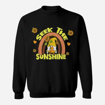 Seek The Sunshine Gnome Sunflower Summer Lovers Sweatshirt | Crazezy DE
