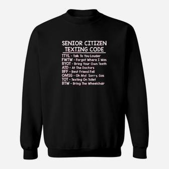 Senior Texting Grandparent Sweatshirt | Crazezy AU