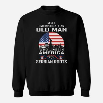 Serbian Roots Man Who Lives In America Sweatshirt - Thegiftio UK
