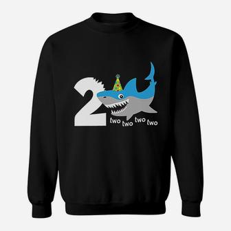 Shark 2Nd Birthday Sweatshirt | Crazezy
