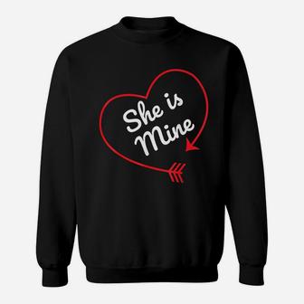 She Is Matching Couple Outfits For Cute Couples Sweatshirt - Thegiftio