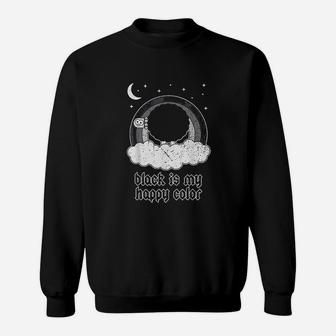 Sheep Black Is My Happy Color Sweatshirt | Crazezy UK