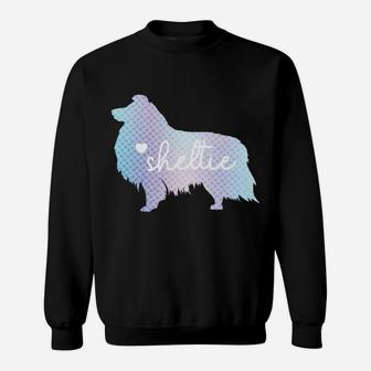 Sheltie Dog Heart | Sheltie Mom Shetland Sheepdog Dad Sweatshirt | Crazezy AU