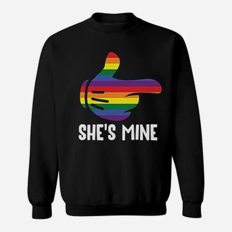 Shes Couple Rainbow Lgbt Pride Matching Funny Sweatshirt | Crazezy