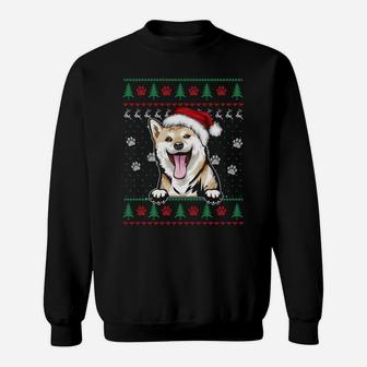 Shiba Inu Christmas Ugly Sweater Funny Dog Lover Xmas Gift Sweatshirt Sweatshirt | Crazezy AU