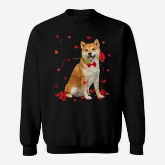Shiba Inu Dog Valentines Day Sweatshirt - Monsterry