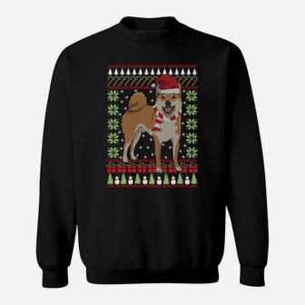 Shiba Inu Ugly Christmas Funny Holiday Dog Lover Xmas Gift Sweatshirt Sweatshirt | Crazezy