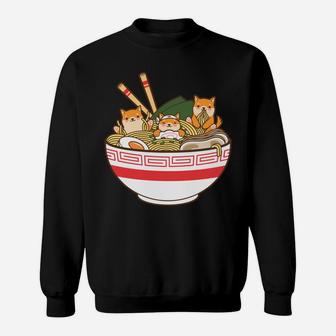 Shibas Eating Ramen Noodles - Kawaii Japanese Food Anime Sweatshirt | Crazezy AU