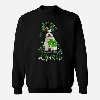 Shih Tzu A Wee Bit Irish Patrick's Day Sweatshirt - Monsterry