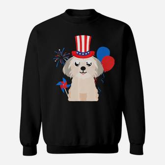 Shih Tzu Dog Uncle Sam Hat 4Th Of July Sweatshirt - Monsterry
