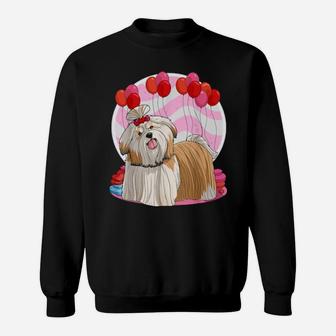 Shih Tzu Heart Valentine Day Dog Sweatshirt - Monsterry