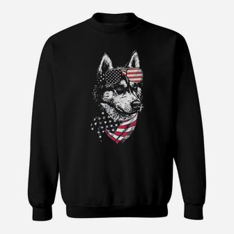 Siberian Husky 4Th Of July America Usa Flag Patriotic Sweatshirt - Monsterry DE