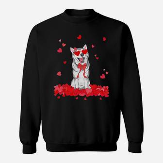 Siberian Husky Dog Valentines Day Sweatshirt - Monsterry UK